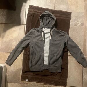Polo by Ralph Lauren Charcoal Gray Full-Zip Hooded Sweater